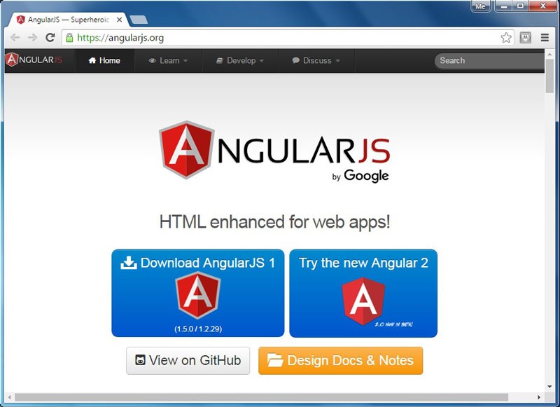 وب سایت angular.js