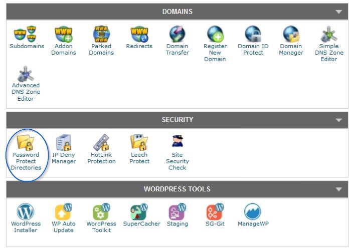 Password Protect Directories