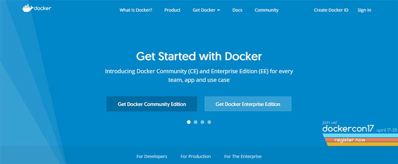 وب‌سایت Docker 