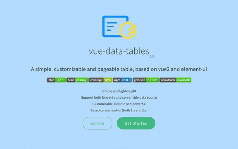 vue-data-tables