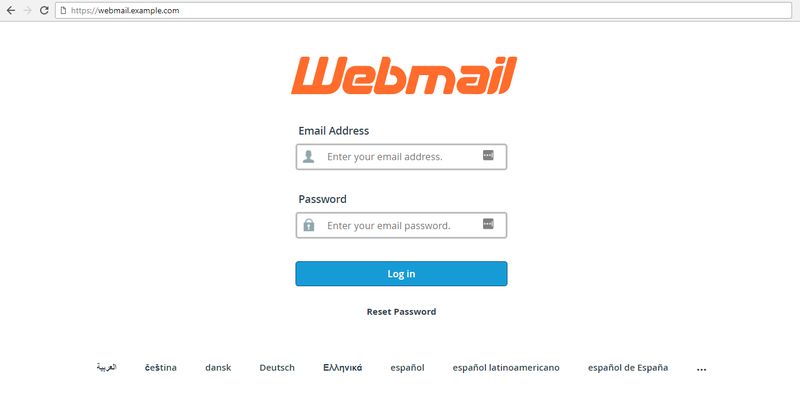 صفحه ورود webmail