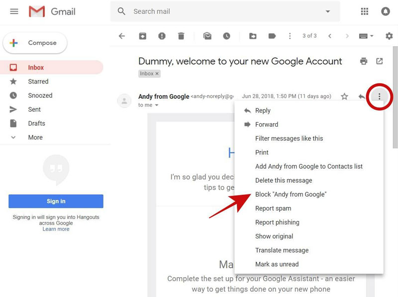 block-email-address-gmail