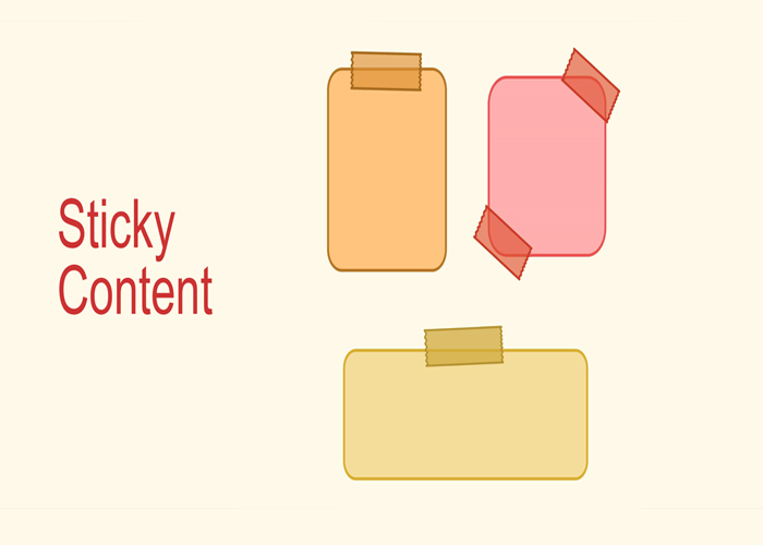 StickyContent یکی از اصطلاحات اینترنتی