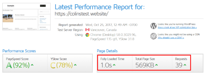 بررسی سرعت وب‌سایت با پلاگین WP Super Cache در gtmetrix