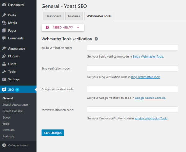 Webmaster tools در گوگل سرچ کنسول