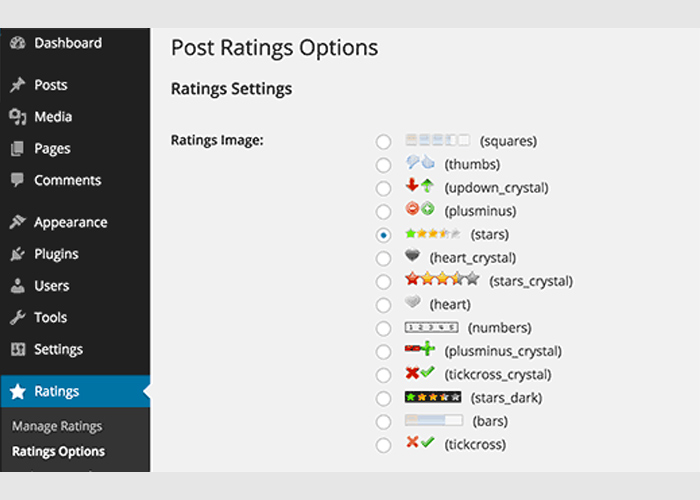 آموزش ساخت سیستم امتیازدهی به کاربران در وردپرس در افزونه  WP-Post Ratings 