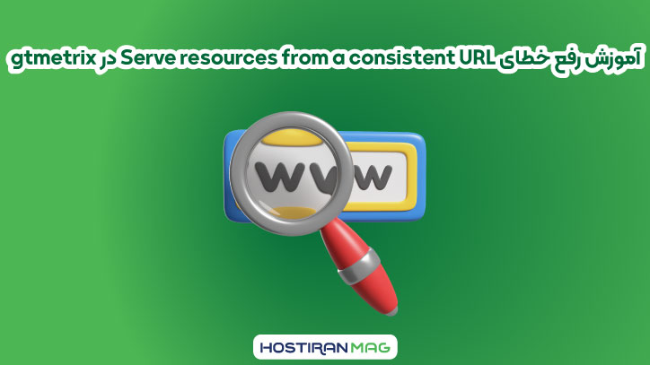 رفع خطای Serve resources from a consistent URL در gtmetrix