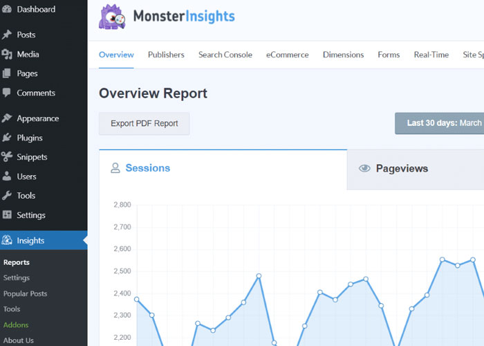 افزونه Google Analytics for WordPress by MonsterInsights